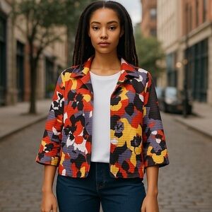 Sara Isabella floral open jacket size L